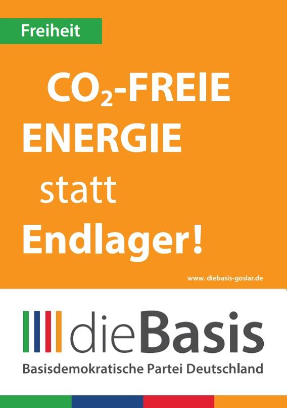 Plakat CO2 freie Energie statt Endlager